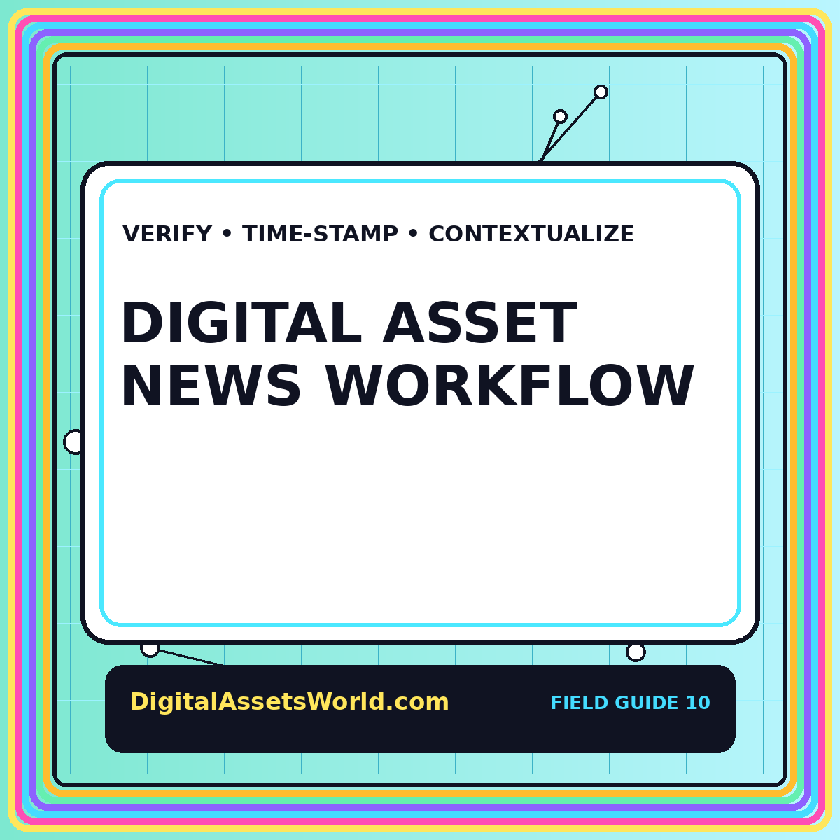Digital Asset News Workflow featured typography card